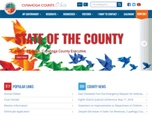 Tablet Screenshot of cuyahogacounty.us