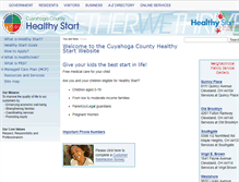 Tablet Screenshot of healthystart.cuyahogacounty.us